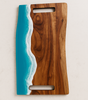 Resin Art Thick Serving Board XL |  Ocean Inspired Artwork Australia