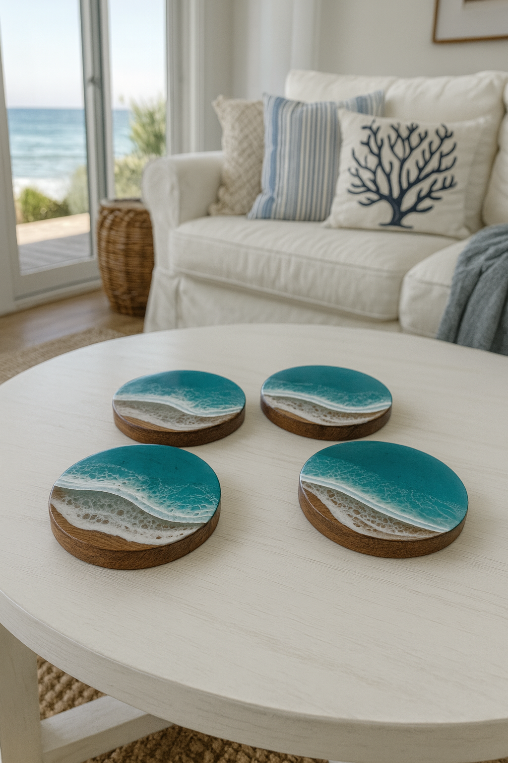 Ocean Coasters  |  Ocean Inspired Resin Art