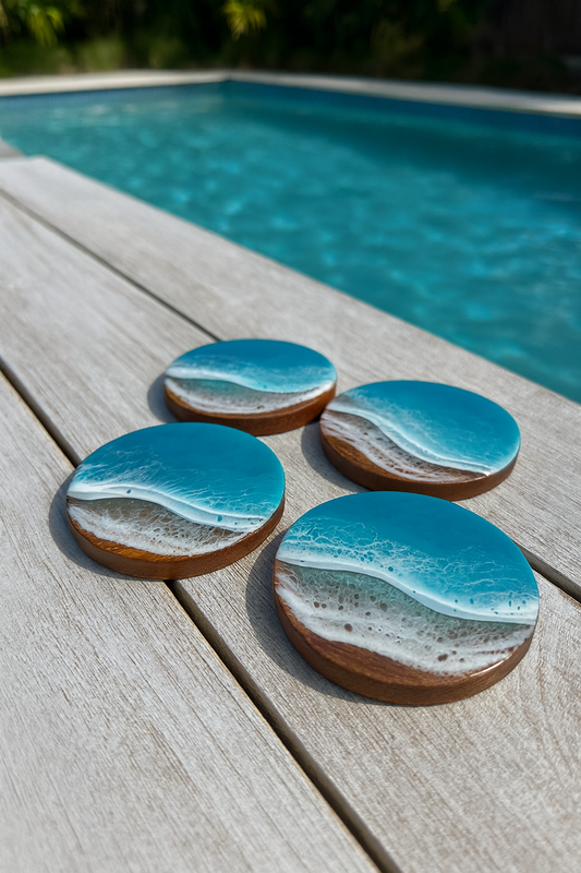 Ocean Coasters  |  Ocean Inspired Resin Art